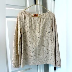 Tory Burch Lace Long Sleeve Blouse